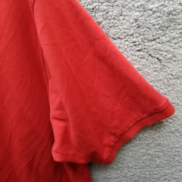 Murano Men's L Liquid Luxury Red Short Sleeve Polo 100% Cotton 47" 27.25" 10" - Picture 9 of 10